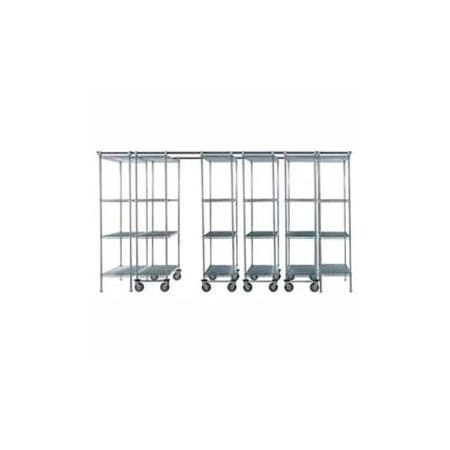 Global Equipment Space-Trac 6 Unit Storage Shelving Poly-Z-Brite 48"W x 21"D x 74"H - 14 Ft. B2177919